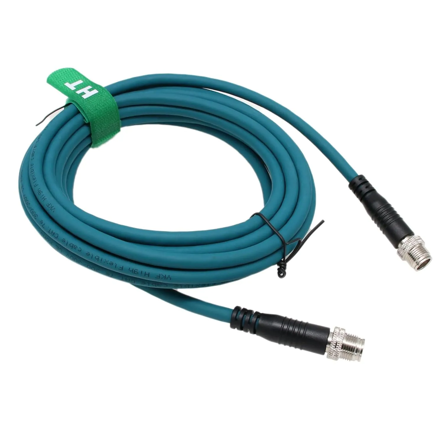 M12 8 Pin X-Coded to 8 Pole X-Coding Gigabit Ethernet Cat7e Cable for Cognex Basler Industrial Sensor Camera High Speed Shielded 10M
