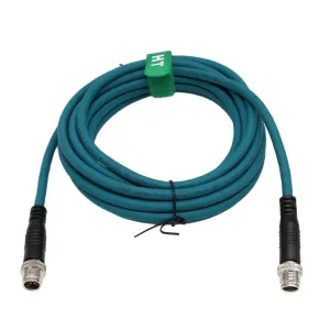 M12 8 Pin X-Coded to 8 Pole X-Coding Gigabit Ethernet Cat7e Cable for Cognex Basler Industrial Sensor Camera High Speed Shielded 10M