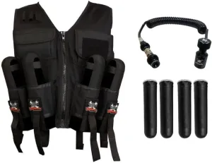 Maddog Lightweight Tactical Paintball Vest - Holds 4 Pods & 90ci Tank