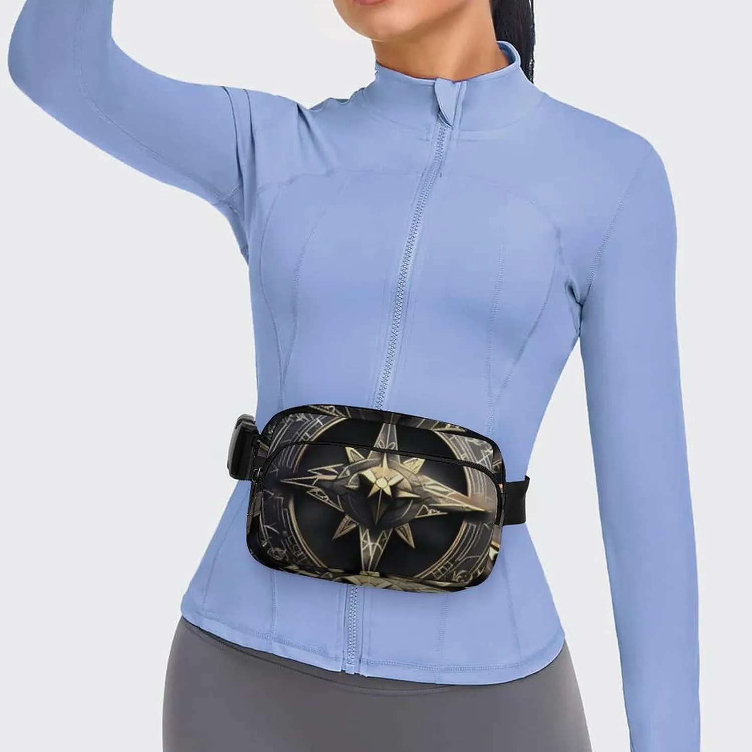 Magical Design Norse Runes Compass Print Fanny Packs for Women Men Fashion Portable Waist Pack Adjustable Belt Bum Bag Hip Bags for Travel, 20x13cm, style-2