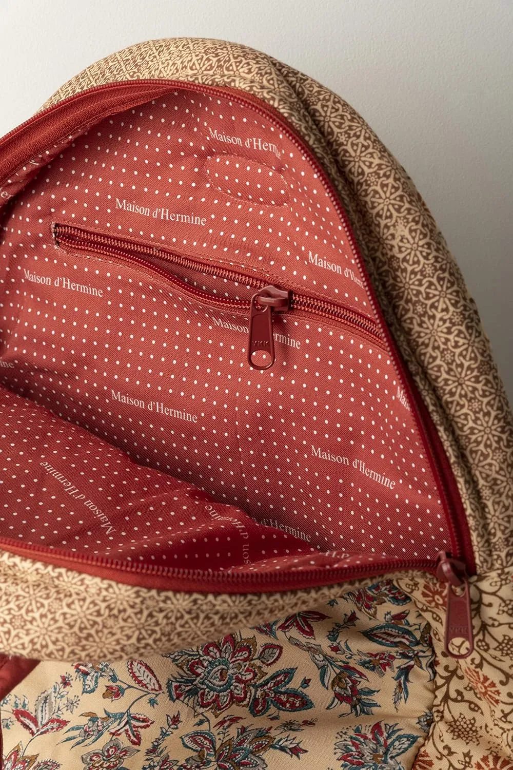 Maison d' Hermine Backpack Cotton Shoulder Backpack with Small Pouch Lightweight Bag for Travel Work Beach Perfect for Women & Men (Asmi - Daya)