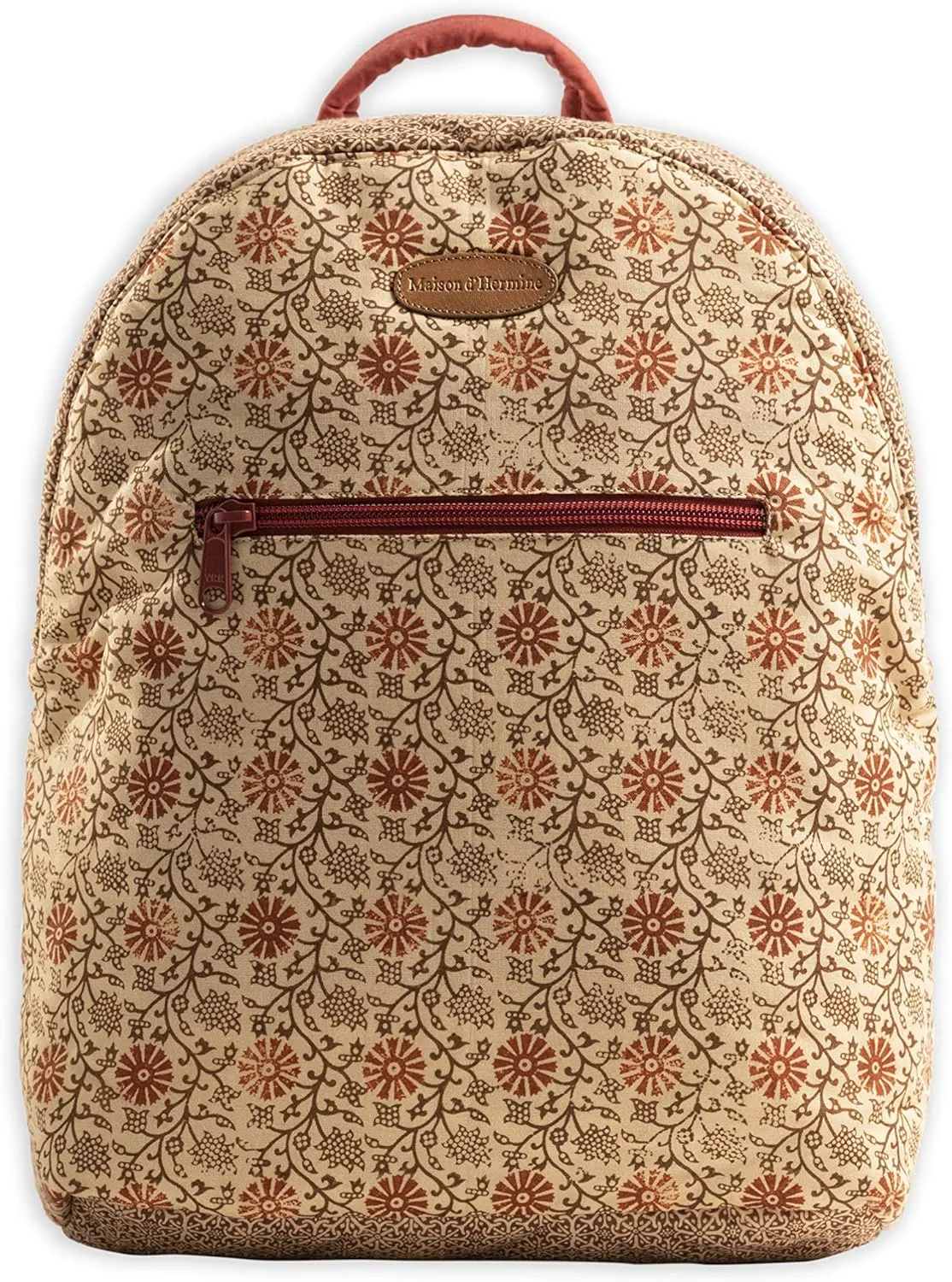 Maison d' Hermine Backpack Cotton Shoulder Backpack with Small Pouch Lightweight Bag for Travel Work Beach Perfect for Women & Men (Asmi - Daya)