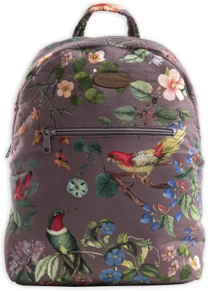 Maison d' Hermine Backpack Cotton Shoulder Backpack with Small Pouch Lightweight Bag for Travel Work Beach Perfect for Women & Men (Eden - Violet)