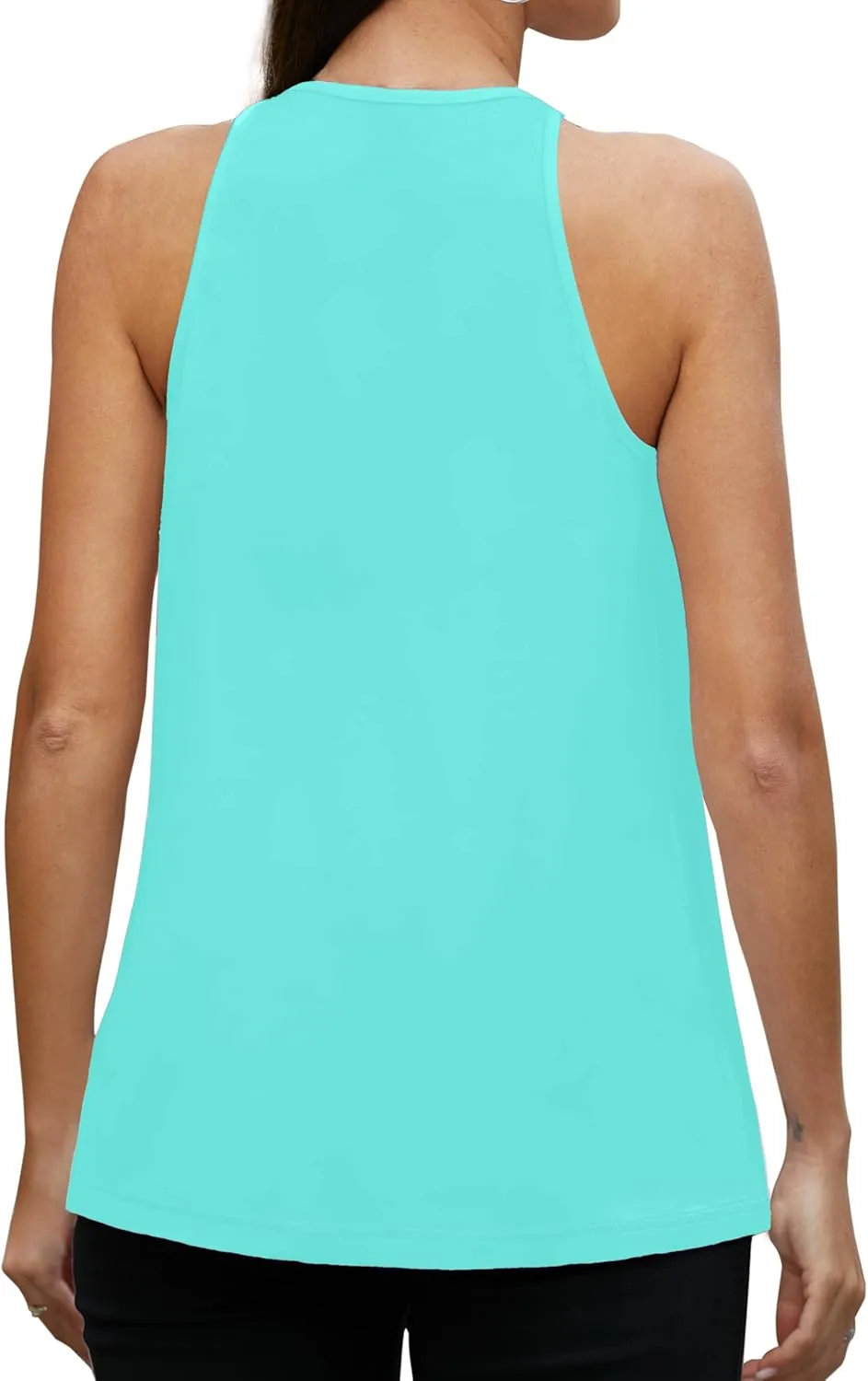 MANER Women's Tank Top Casual Halter Top Summer Flowy Cami Loose Fit Sleeveless Shirts