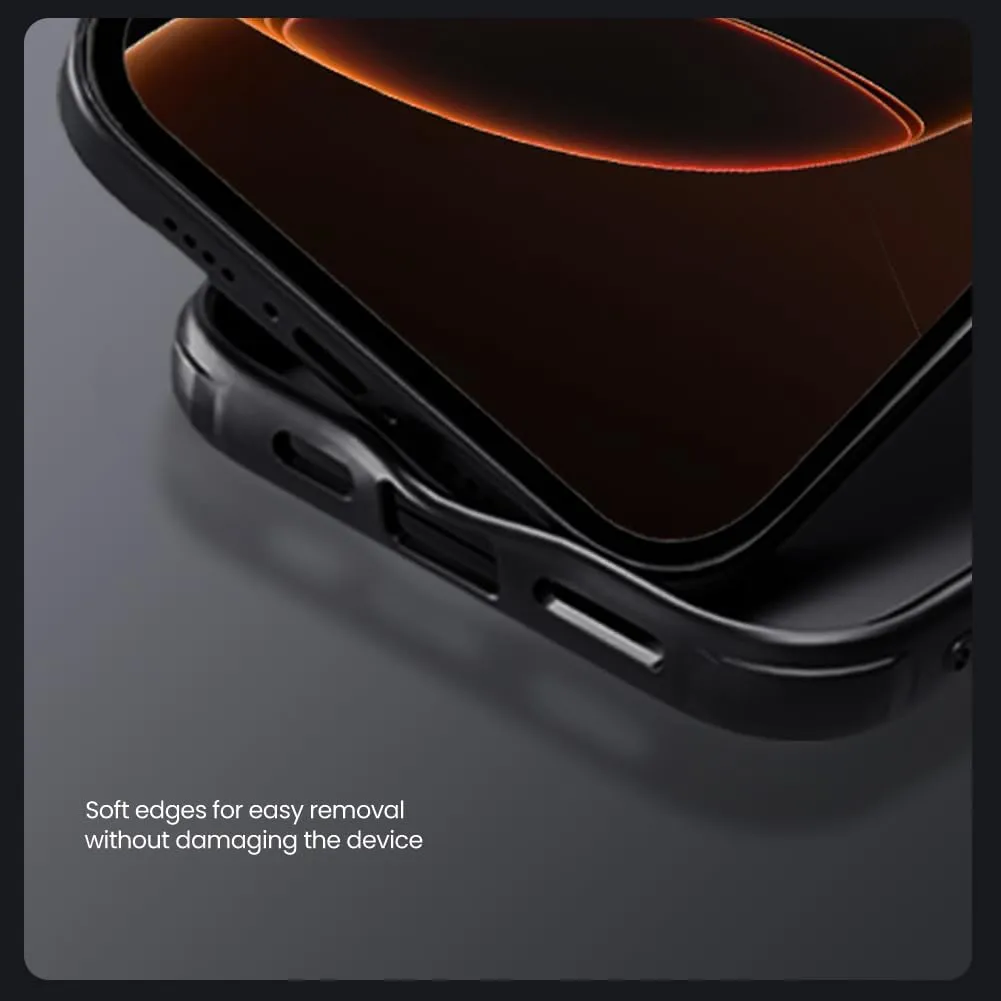 Mangix for iPhone 16 Pro Max Case with Camera Cover,Slim Fit Thin Polycarbonate Protective Shockproof Cover with Slide Camera Cover, Upgraded Case for Phone 16 Pro Max 6.9inch 2024 (Gray)