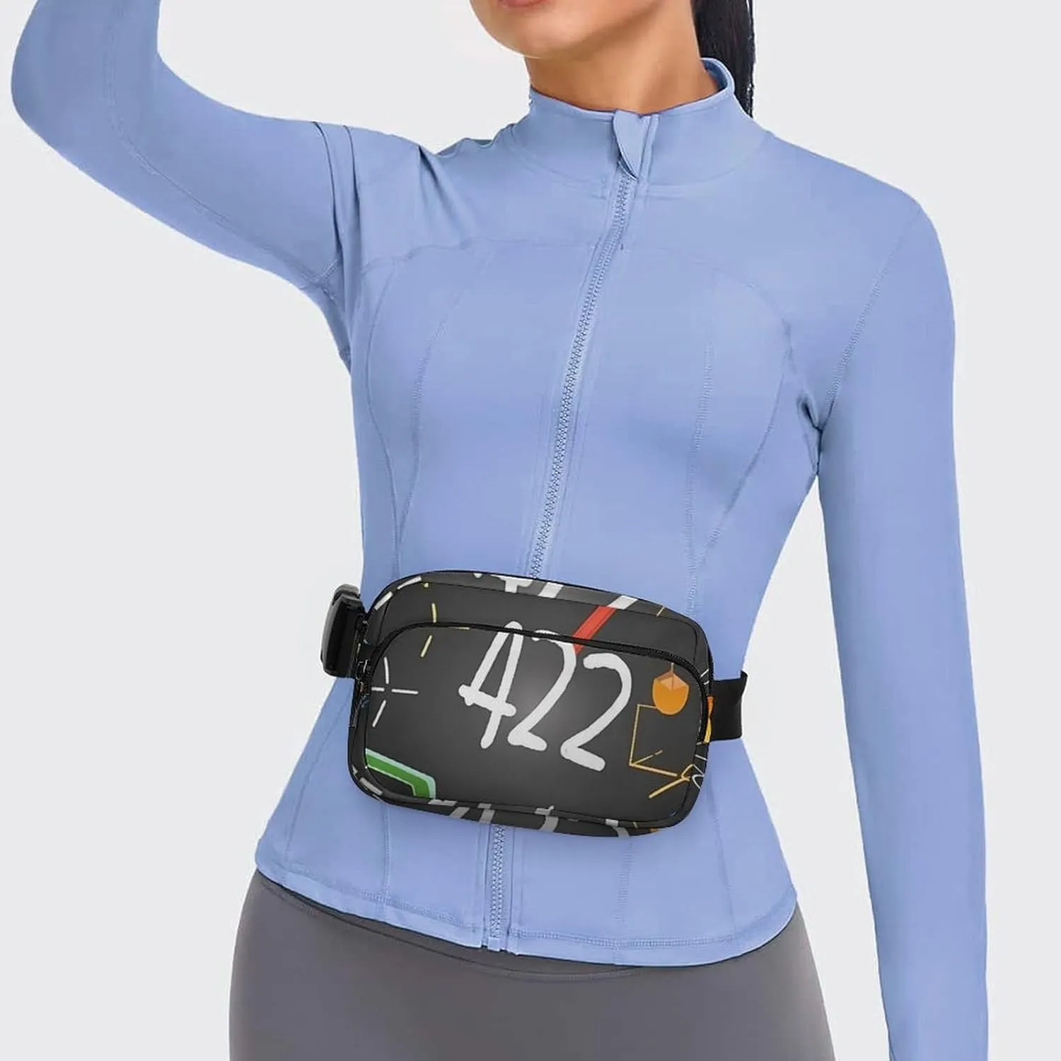 Math Quiz Print Fanny Packs for Women Men Fashion Portable Waist Pack Adjustable Belt Bum Bag Hip Bags for Travel, 20x13cm, style-1