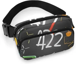 Math Quiz Print Fanny Packs for Women Men Fashion Portable Waist Pack Adjustable Belt Bum Bag Hip Bags for Travel, 20x13cm, style-1