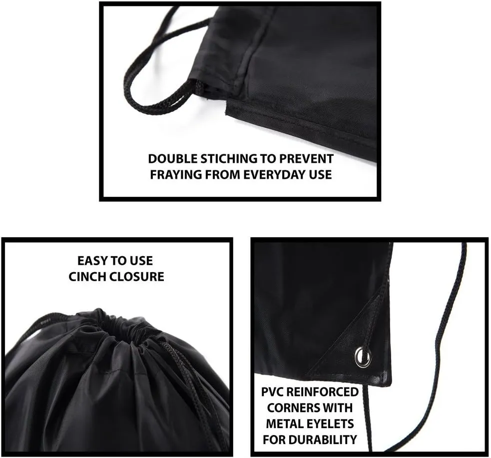 Mato & Hash 25 Bags - Double Strap Drawstring Gym Sack Promotional Party Favor Bag - 15 Colors