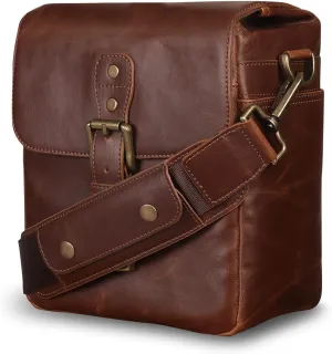 MegaGear Leather Camera Messenger Bag