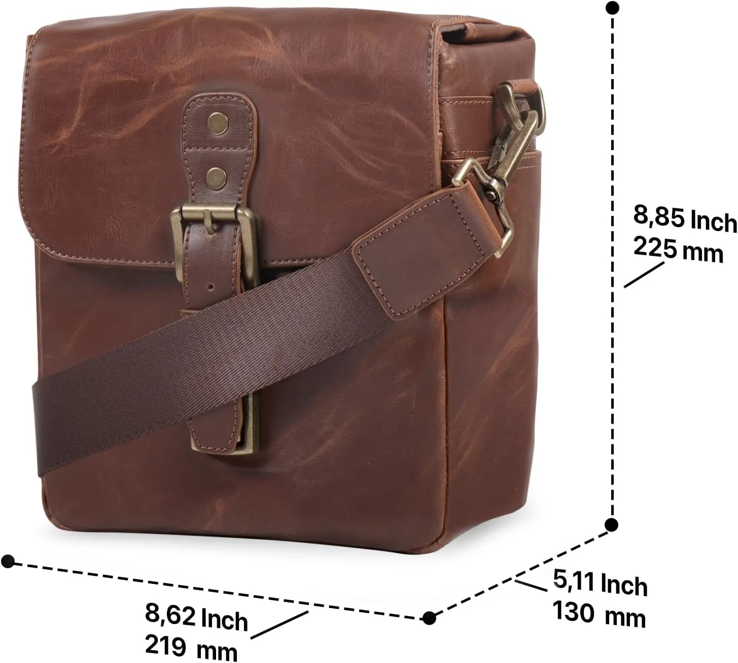 MegaGear Leather Camera Messenger Bag