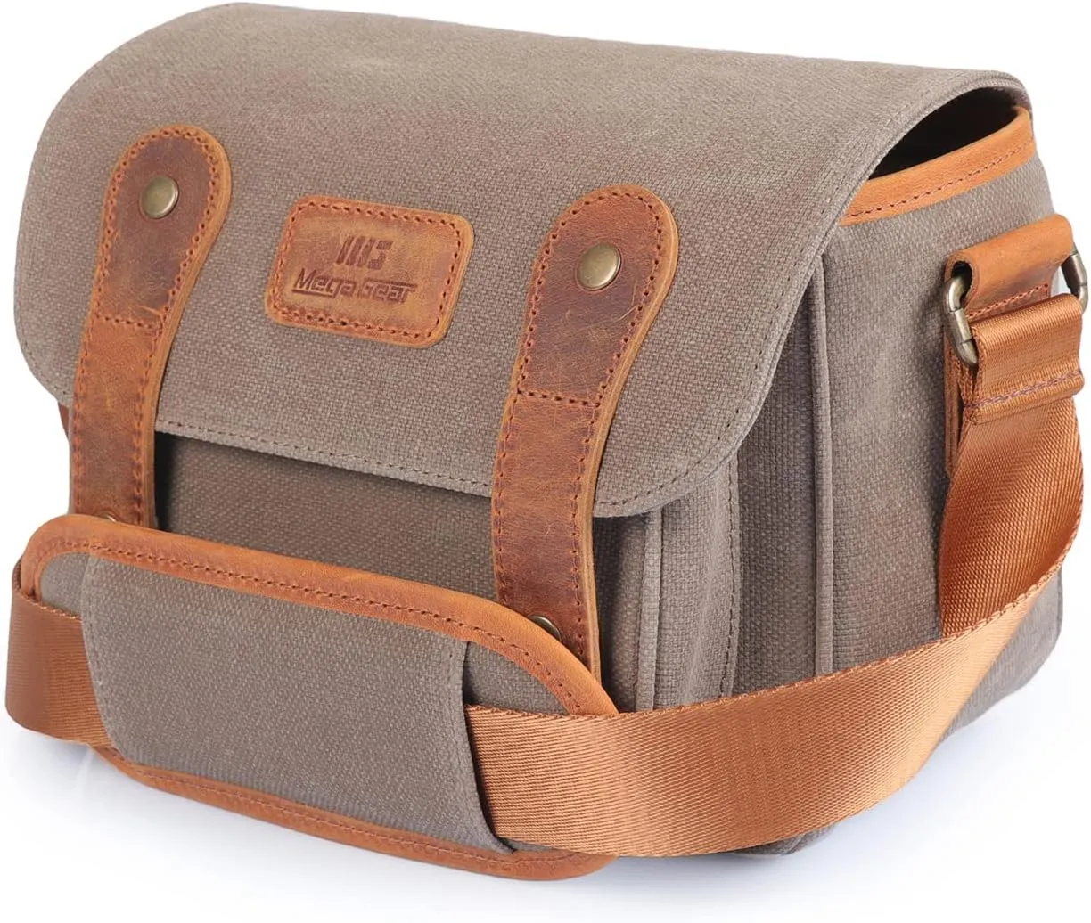 MegaGear Sequoia Canvas Bag Compatible with Canon, Nikon, Sony SLR/DSLR Mirrorless Cameras (Mink/Camel)