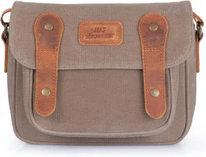 MegaGear Sequoia Canvas Bag Compatible with Canon, Nikon, Sony SLR/DSLR Mirrorless Cameras (Mink/Camel)