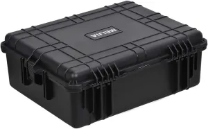 MEIJIA Portable Waterproof Protective Hard Case, Camera Case with Customizable Fit Foam Inserted,Fit Use of Drones,Camera,Equipments, Elegant Black (24.25"X19.43"X8.68")