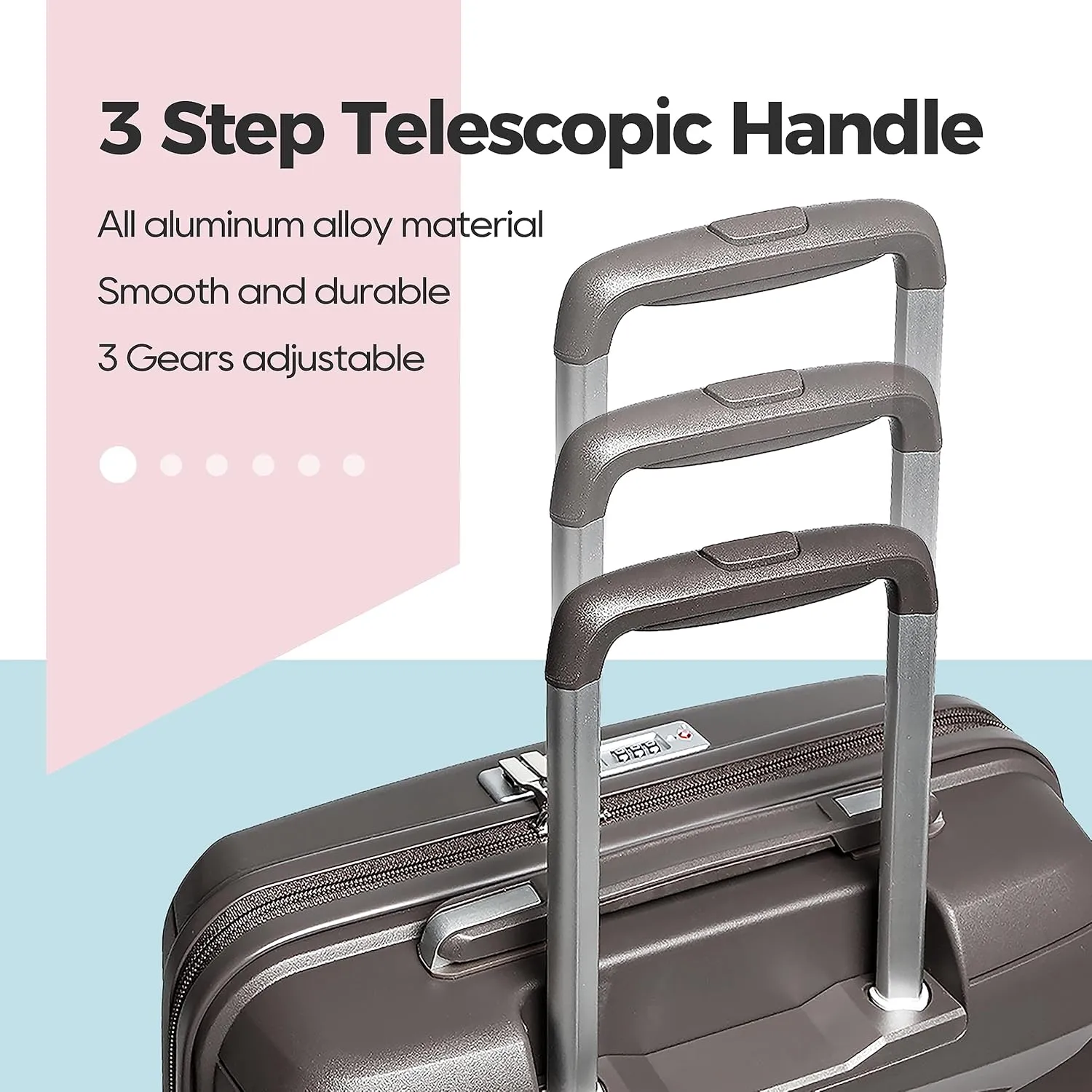 Melalenia Luggage Sets 3 Piece Expandable Suitcase Set, PP Hardshell Suitcase with Spinner Wheels,Lightweight Carry On Luggage with TSA Lock for Women