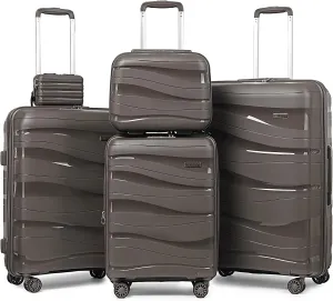 Melalenia Luggage Sets 3 Piece Expandable Suitcase Set, PP Hardshell Suitcase with Spinner Wheels,Lightweight Carry On Luggage with TSA Lock for Women