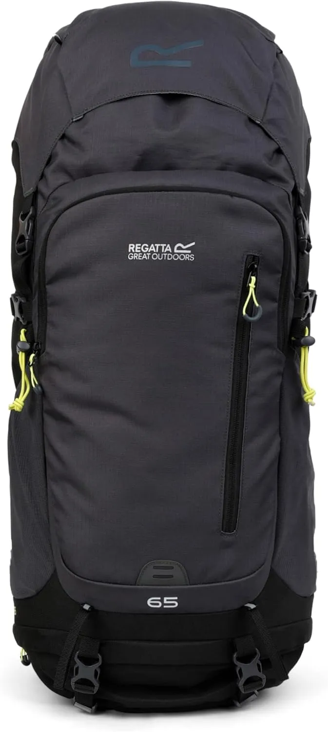 Men's Rucksack Backpacks, Black/Sealgr, 65 litres