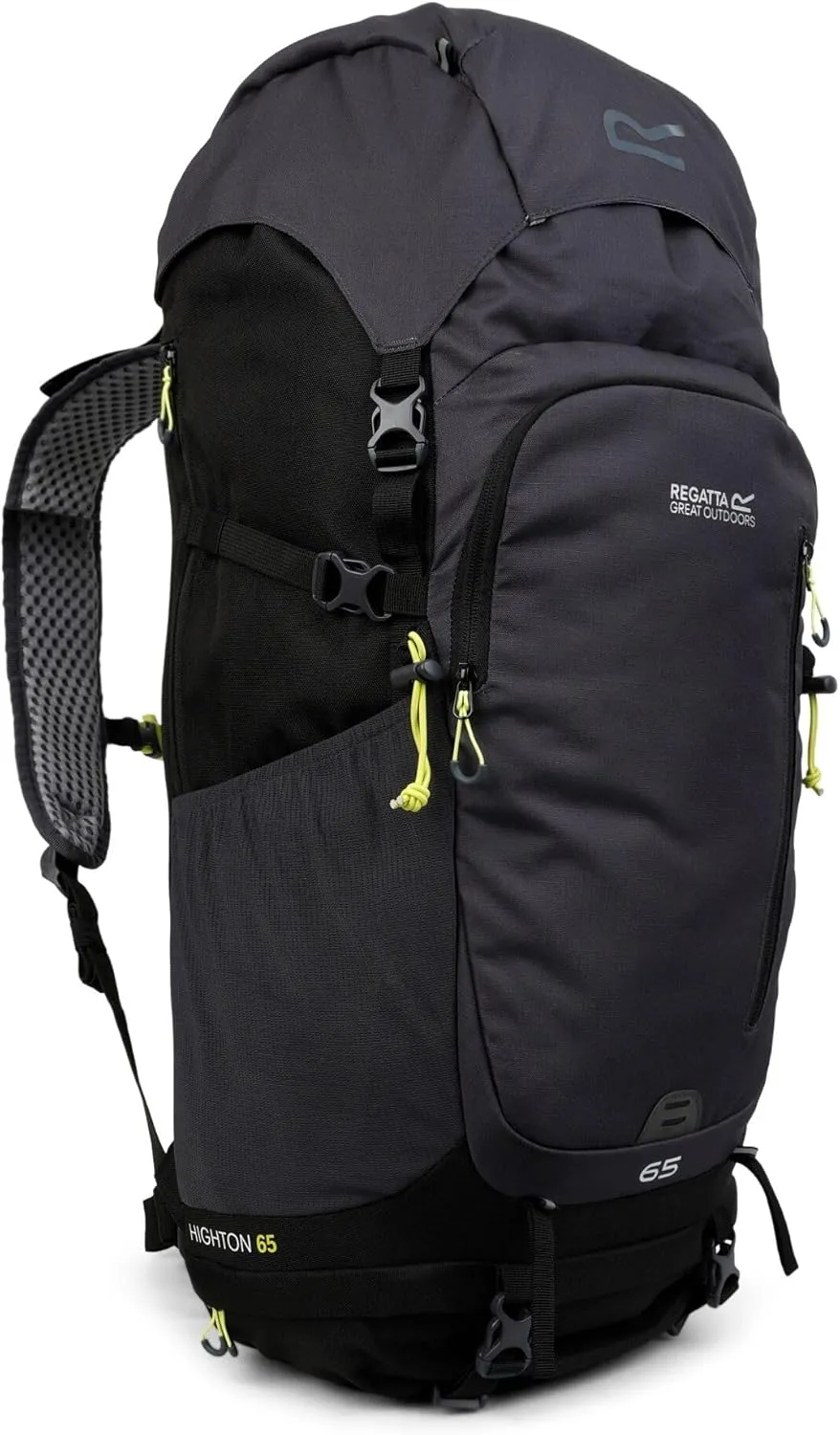 Men's Rucksack Backpacks, Black/Sealgr, 65 litres