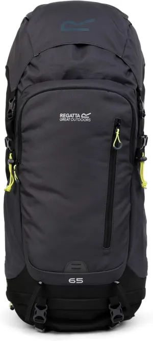 Men's Rucksack Backpacks, Black/Sealgr, 65 litres