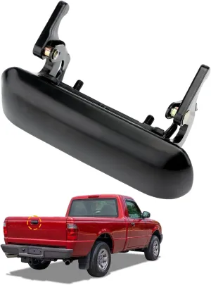 Metal Tailgate Door Handle, Compatible with 1998-2011 Ford Ranger, 01-10 Mazda B2300 B3000 B4000, Textured Exterior Rear Tail Gate Latch, Replace# 1L5Z9943400AAA, FO1915109, Liftgate Latch Handle