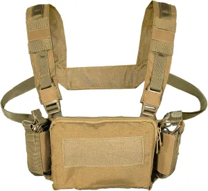 Micro Chest Rig with Triple AK/AR Mag Pouch Tactical H-Harness Bag Airsoft Kit