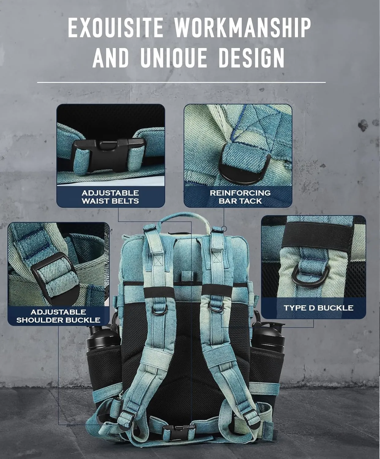 Military Tactical Backpack for Men 45L Molle Army 3 Days Assault Pack Bug Out Bag Water Resistant
