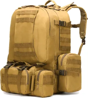 Military Tactical Backpack for Men Waterproof Bug Out Bag Survival Rucksack Go Bag Emergency Molle System Army 3 Day Assault Pack for Camping Hiking Hunting with SOG Features