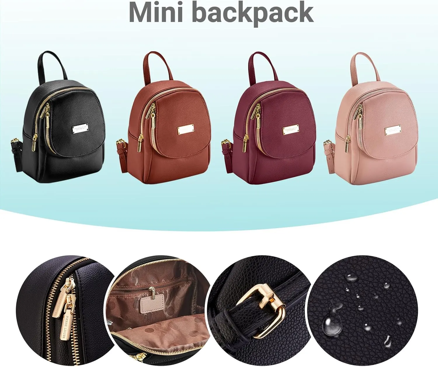 Mini Backpack Purse For Women, Small size Leather Backpacks For Lady Cute Wallet Backpacks Tiny Backpack