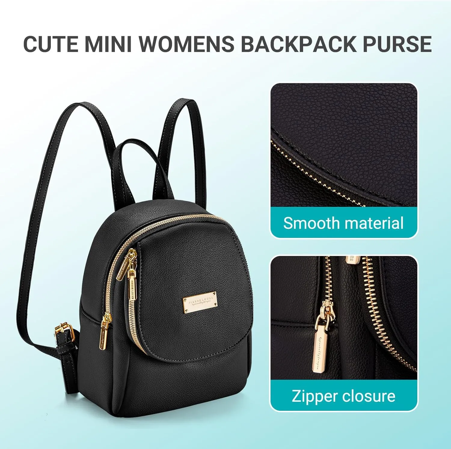 Mini Backpack Purse For Women, Small size Leather Backpacks For Lady Cute Wallet Backpacks Tiny Backpack
