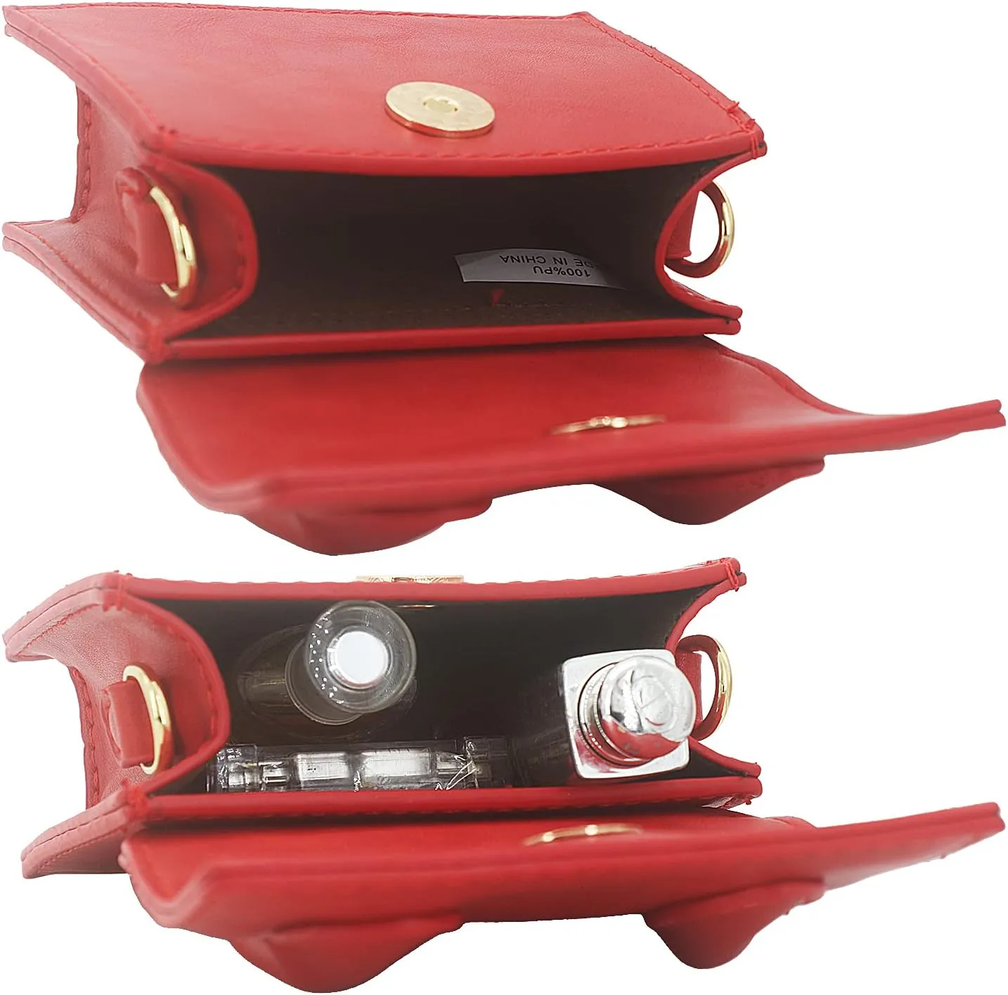 Mini Crossbody Bag for Women Girls Synthetic Leather Flap Purse Styling Top-Handle Clutch Handbag