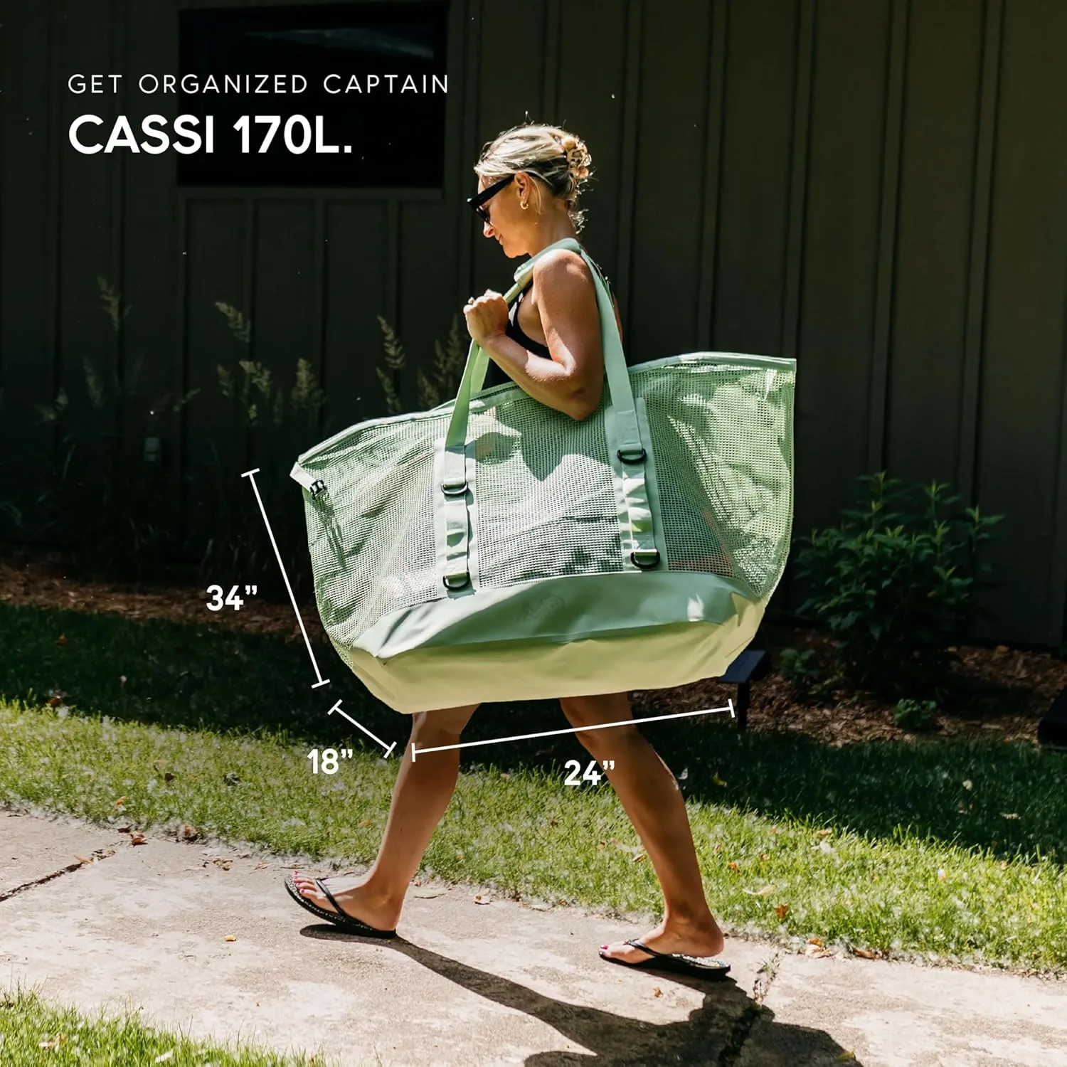 MISSION Boat Gear CASSI Heavy-Duty Outdoor Tote and Waterproof Marine-Grade Mesh Boat Bags