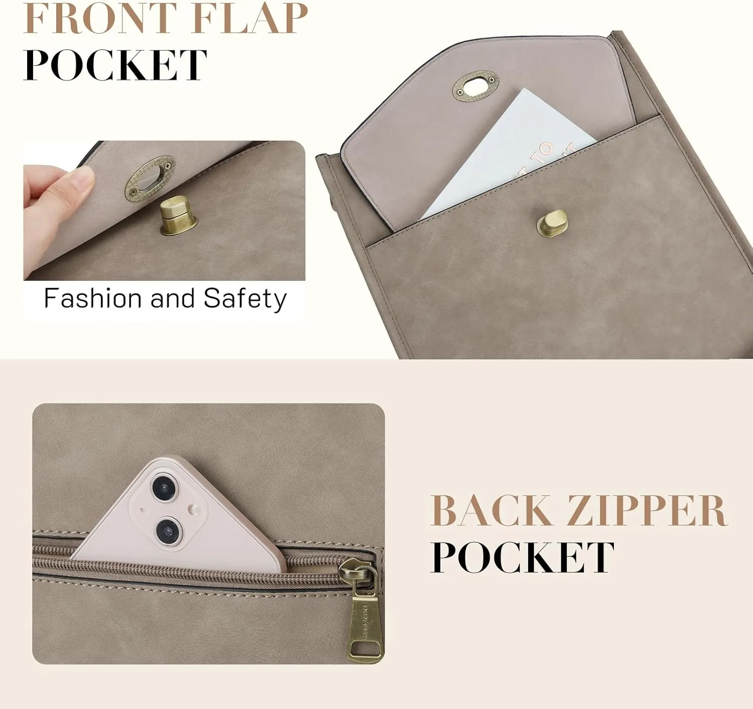 Missnine Hobo Bag Purses and Handbags for Women Top Handle Handbags with Pocket Zipper