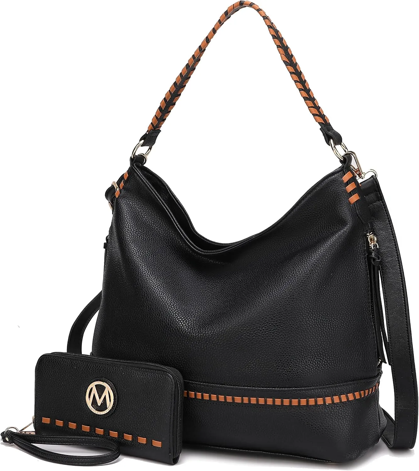 MKF Collection Shoulder Bag for Women, Vegan Leather Top-Handle Crossbody Bag Handbag Purse by Mia K