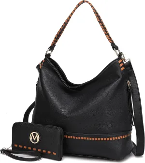 MKF Collection Shoulder Bag for Women, Vegan Leather Top-Handle Crossbody Bag Handbag Purse by Mia K
