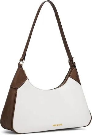 molshine Shoulder Bag, PU Leather Crescent Handbag, Armpit Bag, Party Clutch Purse for Women Lady Model DLK0059