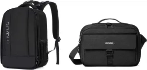 MOSISO Camera Backpack Bag Case, DSLR/SLR/Mirrorless Photography Camera Case Buffer Padded Shockproof Camera Bag & Camera Crossbody Shoulder Messenger Bag Compatible with Canon/Nikon/Sony, Black