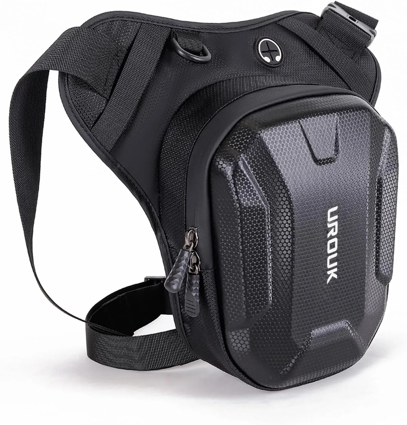 Motorcycle Drop Leg Bag For Men Women Tactical Thigh Bag With Leg Strap Waterproof Leg Pouch Bag Hard Shell For Travel Outdoor Motorcycle Riding Black