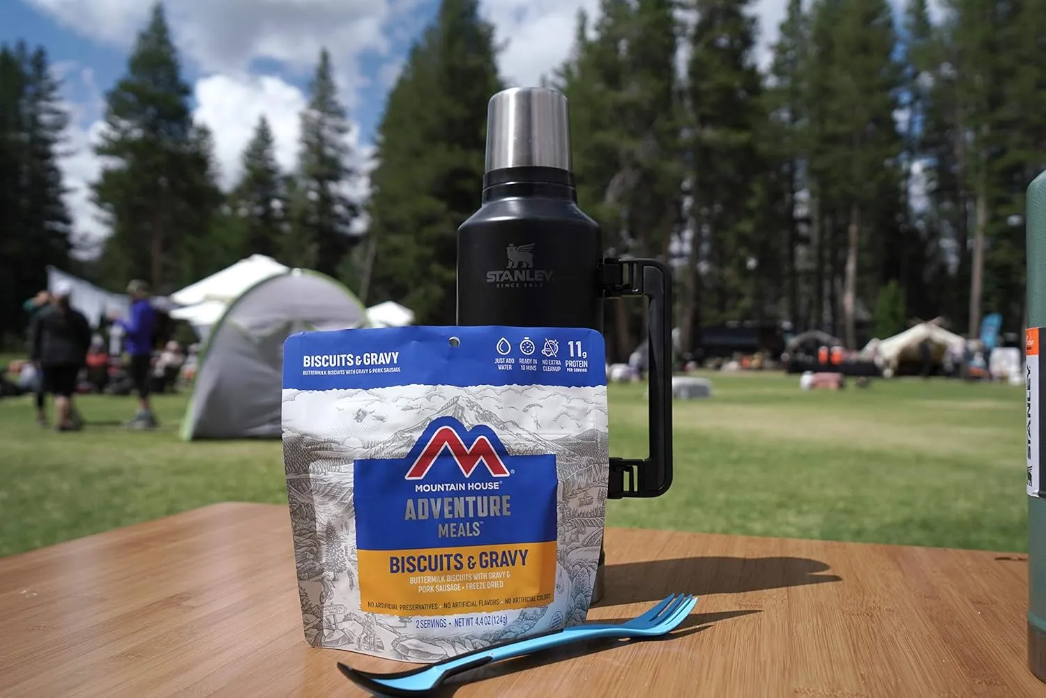 Mountain House Biscuits & Gravy and Breakfast Skillet Freeze Dried Backpacking & Camping Food Bundle (2   2 Servings)
