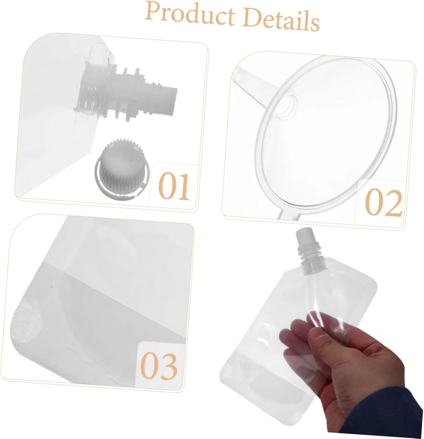 Multi-purpose Pouch Bags 1 Set of Plastic Juice Drink Pouches for Occasions