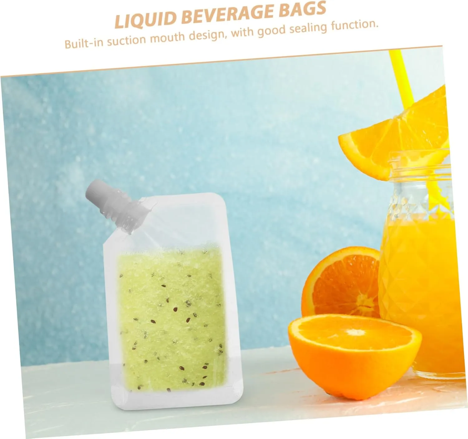 Multi-purpose Pouch Bags 1 Set of Plastic Juice Drink Pouches for Occasions