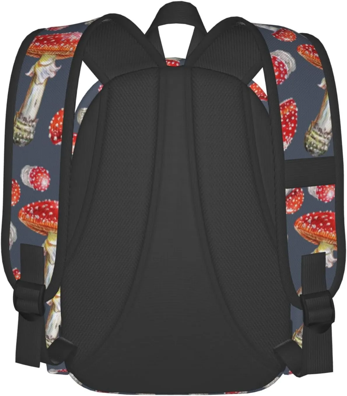 Mushroom Laptop Commuter Backpack Shoulder Bag Casual Back Pack Daypack Bags With Side Pockets For Work Travel Daily Use
