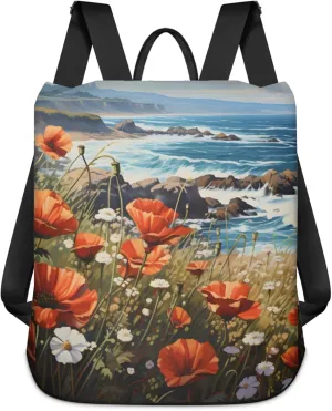 Mystical Florals Anti-Theft Rucksack Fashion Backpack Travel Shoulder Bag Lightweight Waterproof Daypack Casual Backpacks For Women Men