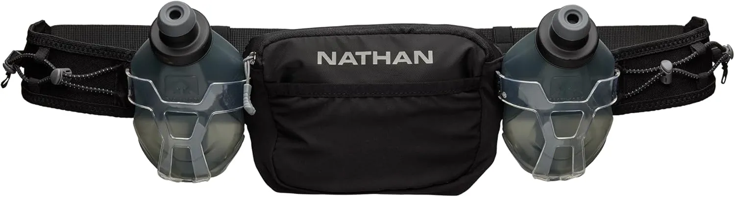 Nathan Running Belt Hydration with Flasks, Storage Pockets, Trail Mix Plus, Running Water Bottle Belt, Insulated, Walking, Hiking