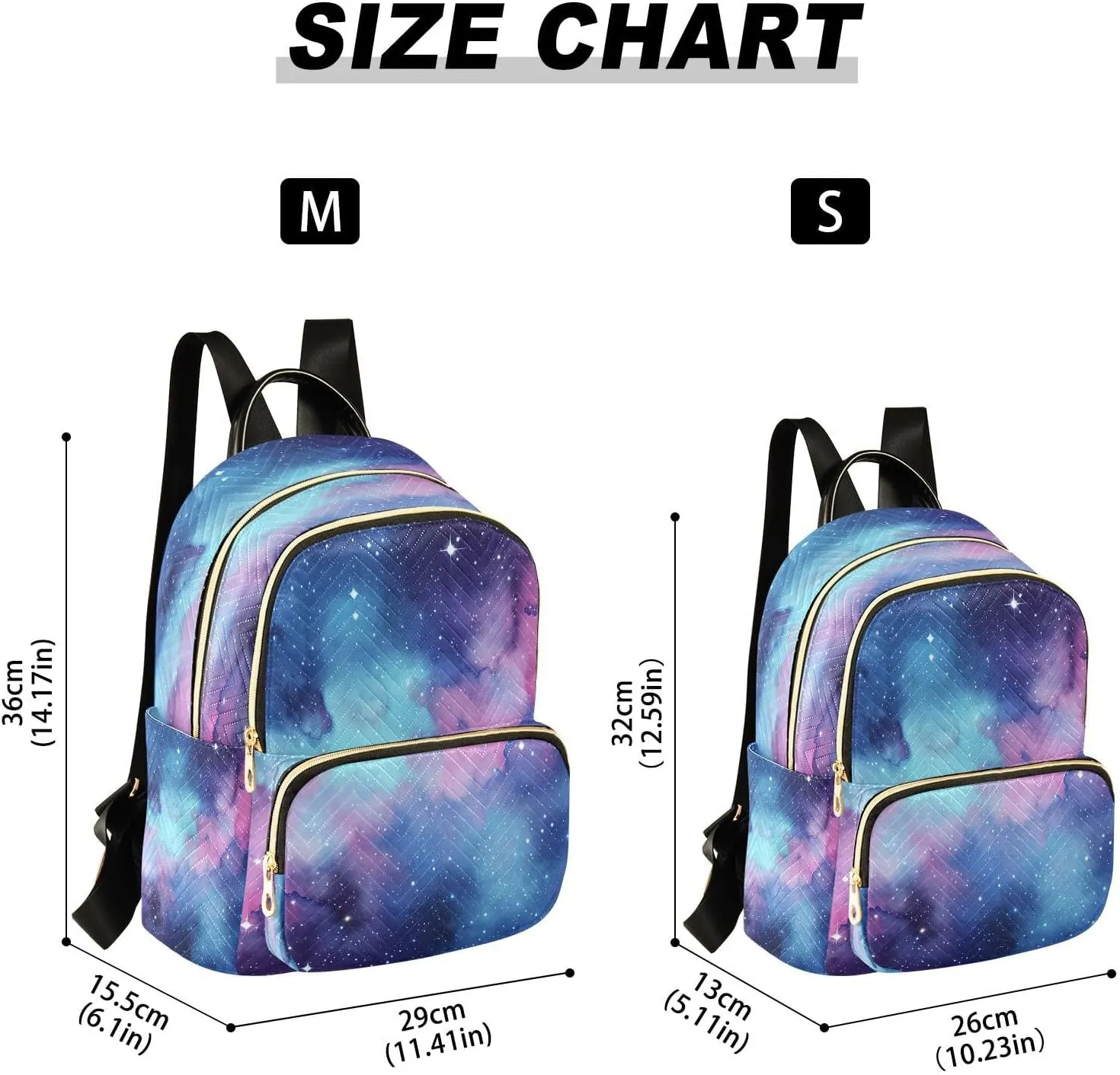 Nebula Starfield Blue Backpack Purse for Women Fashion Backpack Handbags with Anti-theft Back for Ladies Hiking M