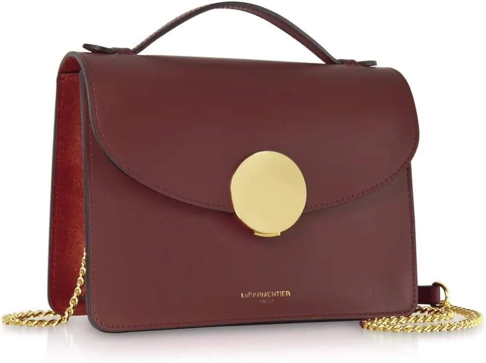 New Ondina Top Handle Shoulder Bag, Calf Leather, Gold Hardware, 8.5 x 6.3 x 3.5 inches