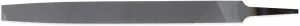 Nicholson Crescent Nicholson 10" Flat Double Cut Bastard File with Ergonomic Handle - 21868HNN