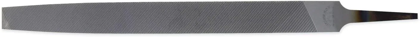 Nicholson Crescent Nicholson 10" Flat Double Cut Bastard File with Ergonomic Handle - 21868HNN