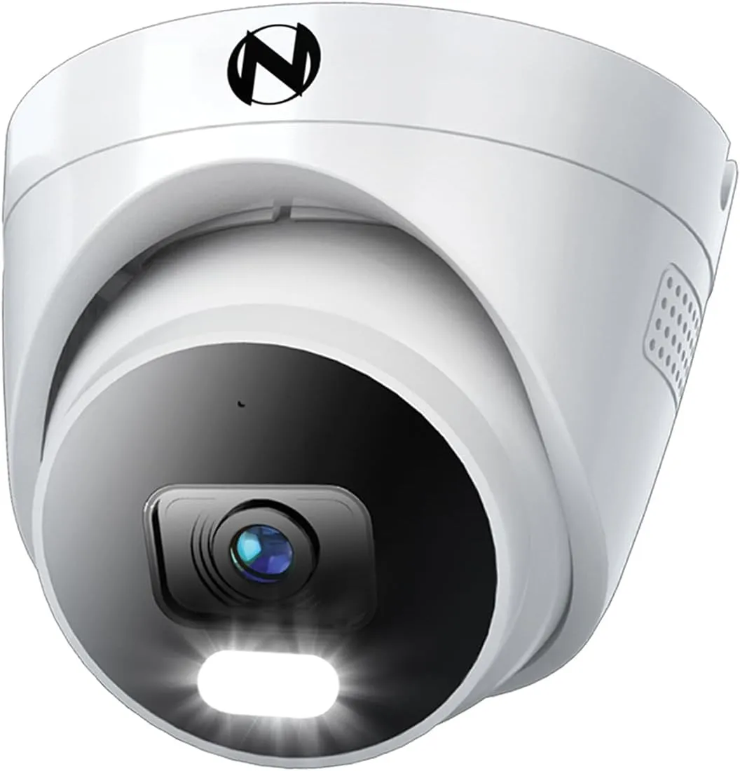 Night Owl Add On Wired IP 4K HD Indoor/Outdoor Deterrence Dome Camera with 2-Way Audio (1-Pack) (Requires Compatible NVR - Sold Separately)