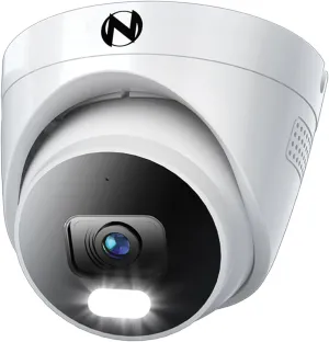 Night Owl Add On Wired IP 4K HD Indoor/Outdoor Deterrence Dome Camera with 2-Way Audio (1-Pack) (Requires Compatible NVR - Sold Separately)