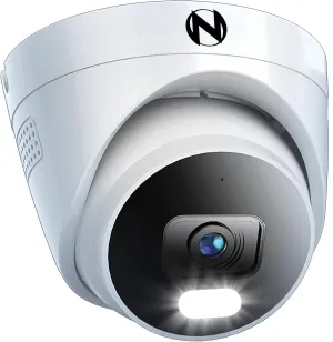 Night Owl Wired IP 4MP Deterrence Dome Camera with 2-Way Audio - White