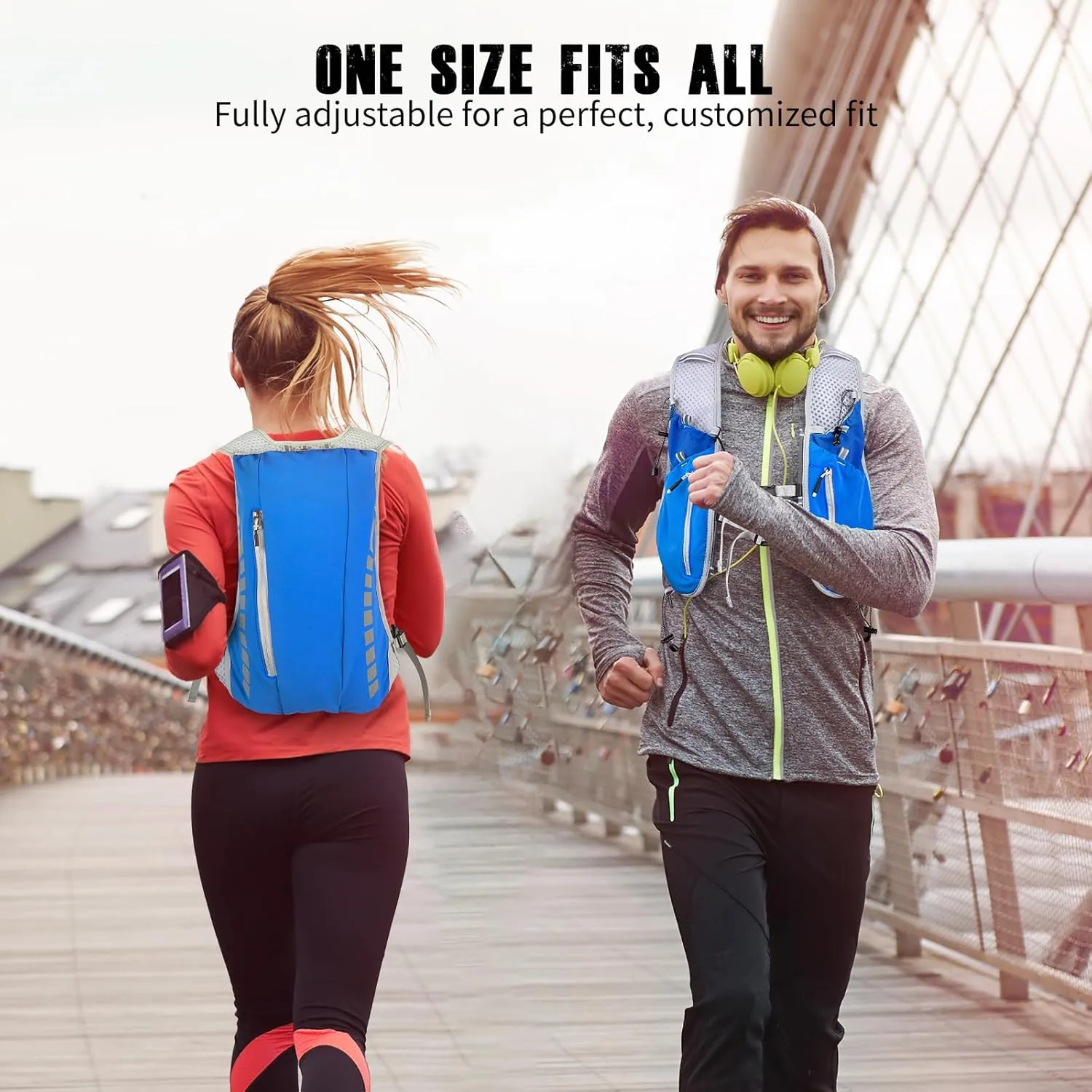 NONSAR Running Vest Backpack 7L, Running Vest for Men Women, Lightweight Pack with 500ml Soft Flask, Adjustable Chest Straps and Reflective Running Hydration Vest for Running Hiking Cycling Camping